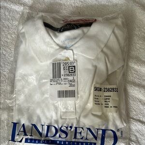 Lands' End Classic White Polo